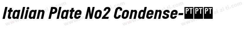 Italian Plate No2 Condense字体转换